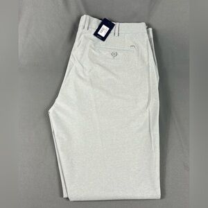 Peter Millar Golf Pants Crown Crafted Surge 40 x 34 Gale Gray Polyester